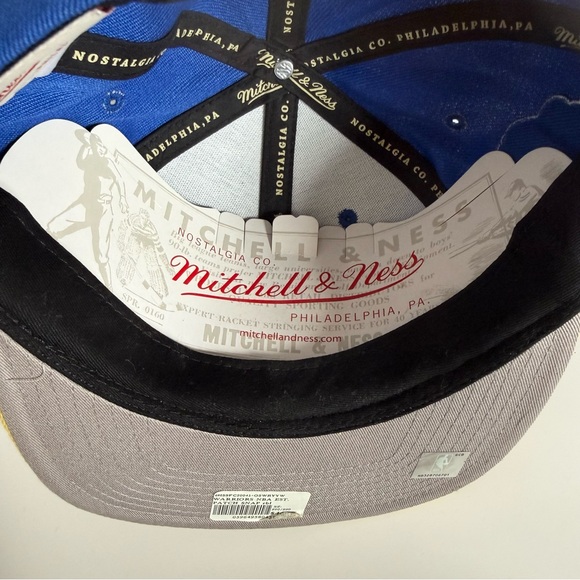 NWT Mitchell & Ness Royal Blue and Yellow Snapback Cap - Picture 6 of 7